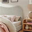 Modway Seluna Boucle Queen Platform Bed in Gray