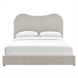 Modway Seluna Boucle Queen Platform Bed in Gray