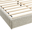 Modway Seluna Boucle Queen Platform Bed in Gray