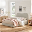 Modway Seluna Boucle Queen Platform Bed in Gray