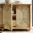 Modway Marola 71 Inch Oak Wood Sideboard With 4 Seagrass Doors