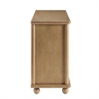 Modway Marola 71 Inch Oak Wood Sideboard With 4 Seagrass Doors