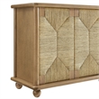 Modway Marola 71 Inch Oak Wood Sideboard With 4 Seagrass Doors
