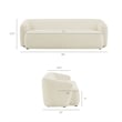 Monica 88 Inch Boucle Fabric Sofa in Cream