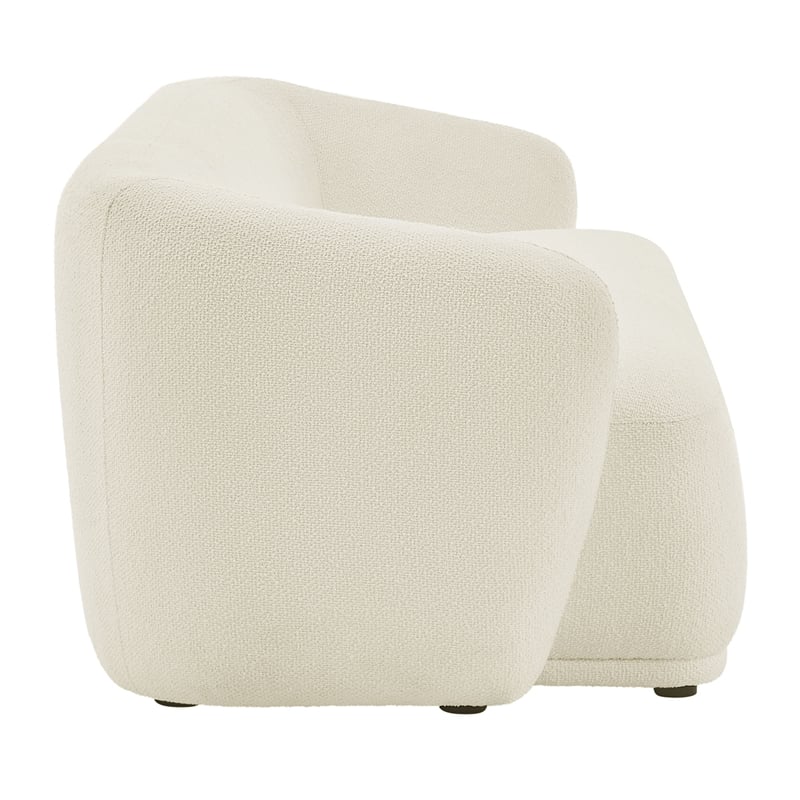 Monica 88 Inch Boucle Fabric Sofa in Cream