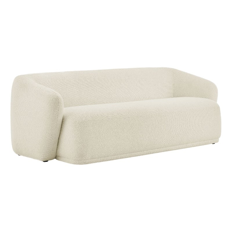 Monica 88 Inch Boucle Fabric Sofa in Cream