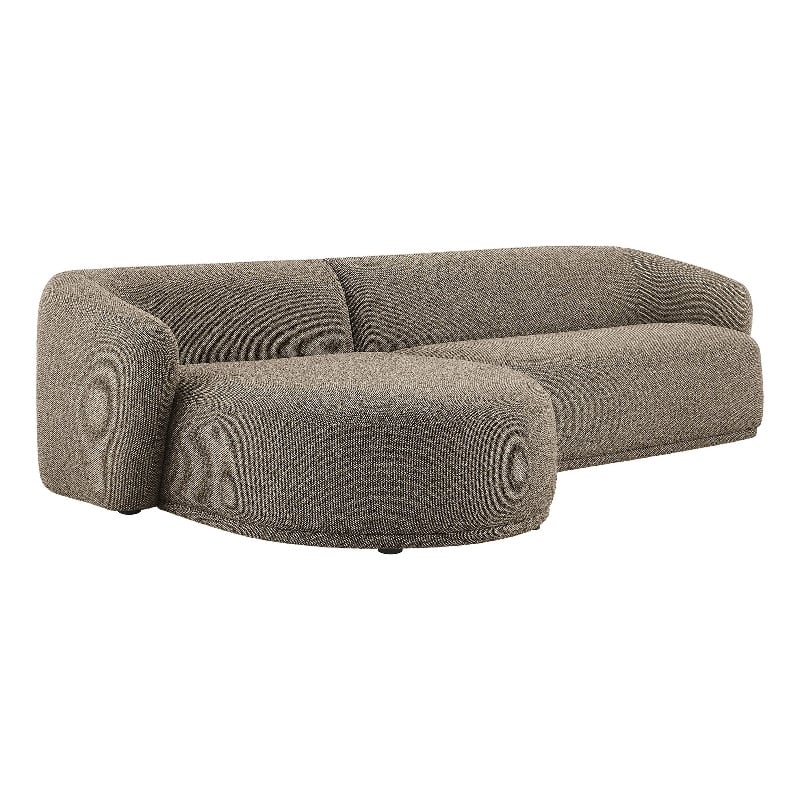 Monica 2 Piece Left Facing Boucle Fabric Modular Sofa with Chaise