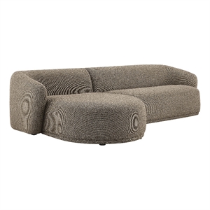 Monica 2 Piece Left Facing Boucle Fabric Modular Sofa with Chaise