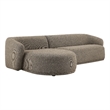 Monica 2 Piece Left Facing Boucle Fabric Modular Sofa with Chaise