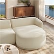 Monica 2 Piece Right Facing Boucle Fabric Modular Sofa with Chaise
