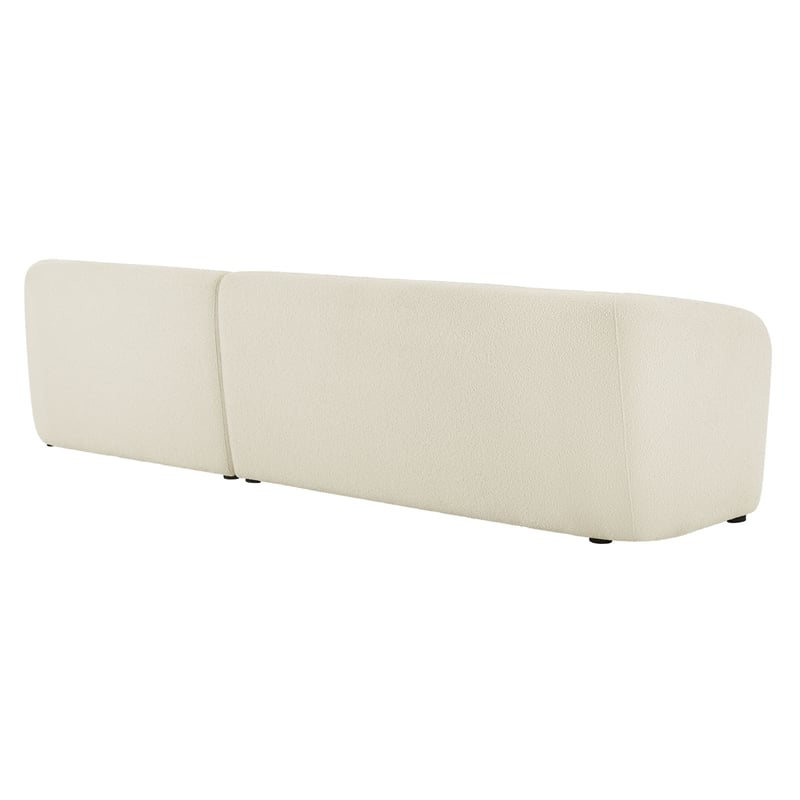 Monica 2 Piece Right Facing Boucle Fabric Modular Sofa with Chaise