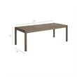 Modway Eleni 7 Piece Outdoor Patio Teak Wood Dining Set in Weathered Gray Pebble