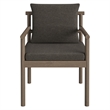Modway Eleni 7 Piece Outdoor Patio Teak Wood Dining Set in Weathered Gray Flint
