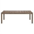 Modway Eleni 7 Piece Outdoor Patio Teak Wood Dining Set in Weathered Gray Flint