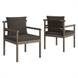 Modway Eleni 7 Piece Outdoor Patio Teak Wood Dining Set in Weathered Gray Flint