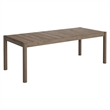 Modway Eleni 7 Piece Outdoor Patio Teak Wood Dining Set in Weathered Gray Flint