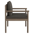 Modway Eleni 7 Piece Outdoor Patio Teak Wood Dining Set in Weathered Gray Flint