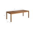 Modway Eleni 7 Piece Outdoor Patio Teak Wood Dining Set in Natural Sail