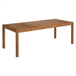 Modway Eleni 7 Piece Outdoor Patio Teak Wood Dining Set in Natural Sail