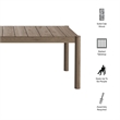 Eleni 89-Inch Outdoor Patio Teak Wood Dining Table in Weathered Gray