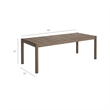 Eleni 89-Inch Outdoor Patio Teak Wood Dining Table in Weathered Gray