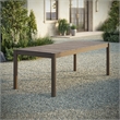 Eleni 89-Inch Outdoor Patio Teak Wood Dining Table in Weathered Gray
