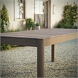 Eleni 89-Inch Outdoor Patio Teak Wood Dining Table in Weathered Gray