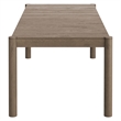 Eleni 89-Inch Outdoor Patio Teak Wood Dining Table in Weathered Gray