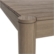 Eleni 89-Inch Outdoor Patio Teak Wood Dining Table in Weathered Gray
