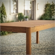 Eleni 89-Inch Outdoor Patio Teak Wood Dining Table in Natural
