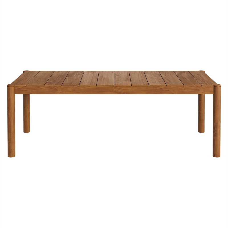 Eleni 89-Inch Outdoor Patio Teak Wood Dining Table in Natural