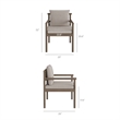 Eleni Outdoor Patio Teak Wood Rope Dining Chair in Weathered Gray Pebble