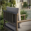 Eleni Outdoor Patio Teak Wood Rope Dining Chair in Weathered Gray Pebble