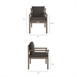 Eleni Outdoor Patio Teak Wood Rope Dining Chair in Weathered Gray Flint