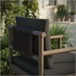 Eleni Outdoor Patio Teak Wood Rope Dining Chair in Weathered Gray Flint