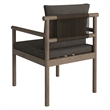 Eleni Outdoor Patio Teak Wood Rope Dining Chair in Weathered Gray Flint