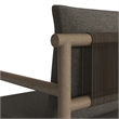 Eleni Outdoor Patio Teak Wood Rope Dining Chair in Weathered Gray Flint