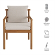 Eleni Outdoor Patio Teak Wood Rope Dining Chair in Natural Sail