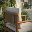 Eleni Outdoor Patio Teak Wood Rope Dining Chair in Natural Sail