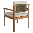 Eleni Outdoor Patio Teak Wood Rope Dining Chair in Natural Sail