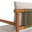 Eleni Outdoor Patio Teak Wood Rope Dining Chair in Natural Sail