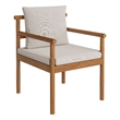 Eleni Outdoor Patio Teak Wood Rope Dining Chair in Natural Sail