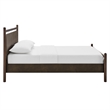 Ginny King Size Vegan Leather Platform Bed Frame in Wenge Mushroom
