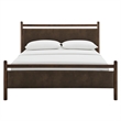Ginny King Size Vegan Leather Platform Bed Frame in Wenge Mushroom