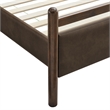 Ginny King Size Vegan Leather Platform Bed Frame in Wenge Mushroom
