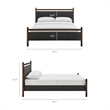 Ginny King Size Platform Bed Frame in Wenge Heathered Dark Gray
