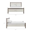 Ginny King Size Platform Bed Frame in Wenge Heathered Ivory