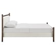 Ginny King Size Platform Bed Frame in Wenge Heathered Ivory