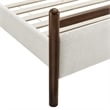 Ginny King Size Platform Bed Frame in Wenge Heathered Ivory