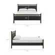 Ginny Full Size Platform Bed Frame in Wenge Heathered Dark Gray